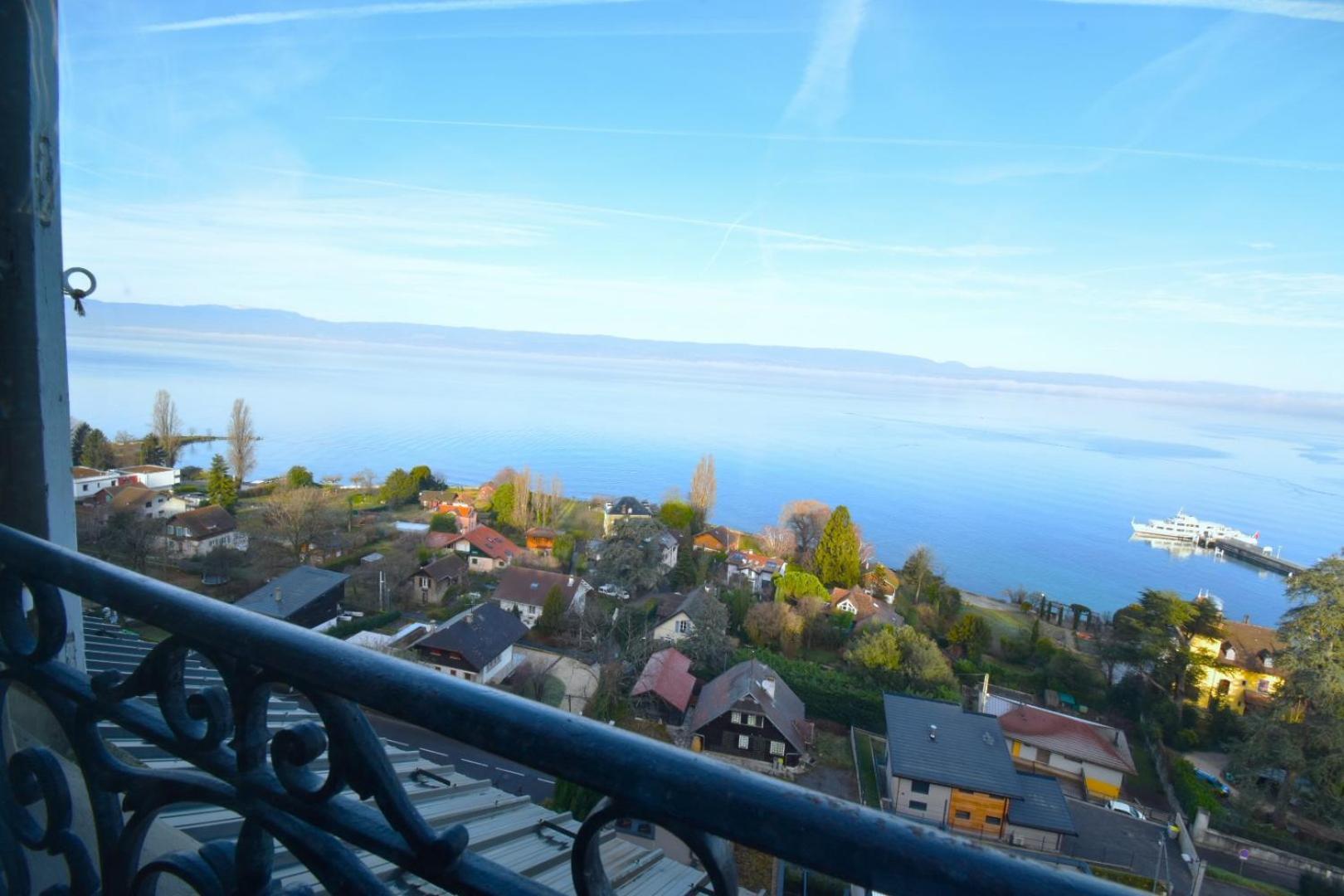 טונון-לה-בן Appartement Avec Vue 180 Sur Le Lac Leman מראה חיצוני תמונה
