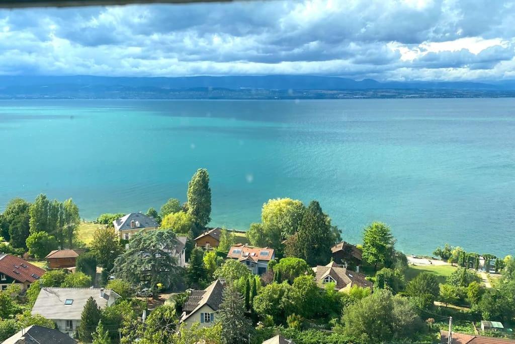 טונון-לה-בן Appartement Avec Vue 180 Sur Le Lac Leman מראה חיצוני תמונה
